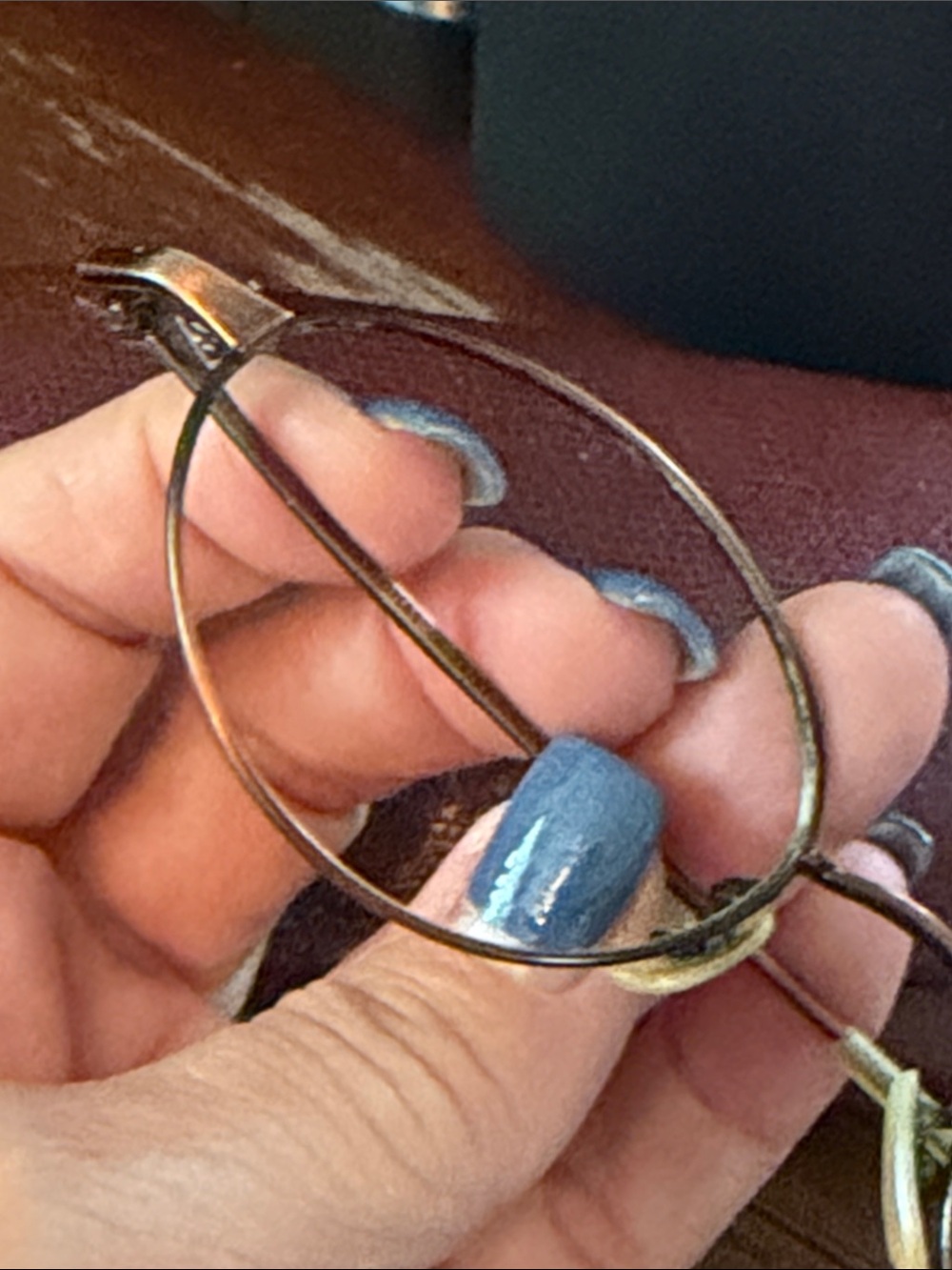 Oliver Peoples OP553 copper colored Round Metal Eyeglasses with vintage red case - Picture 11 of 16